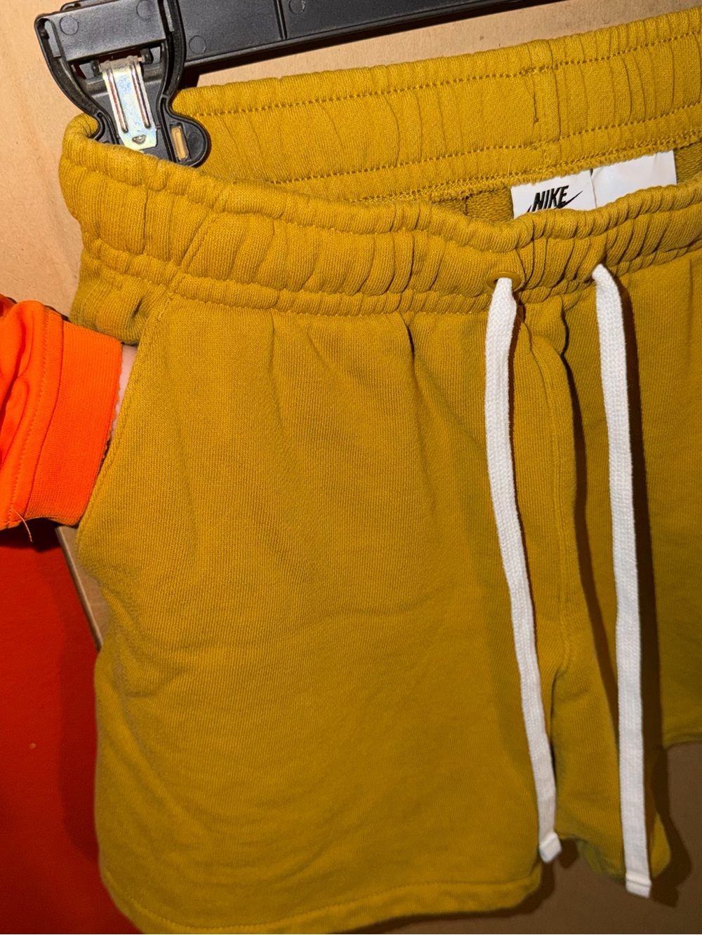 Nike Men’s Mustard Yellow Athletic Fleece Shorts - Picture 7 of 7
